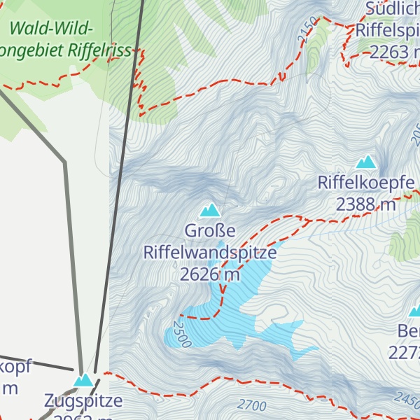 Map of Große Riffelwandspitze