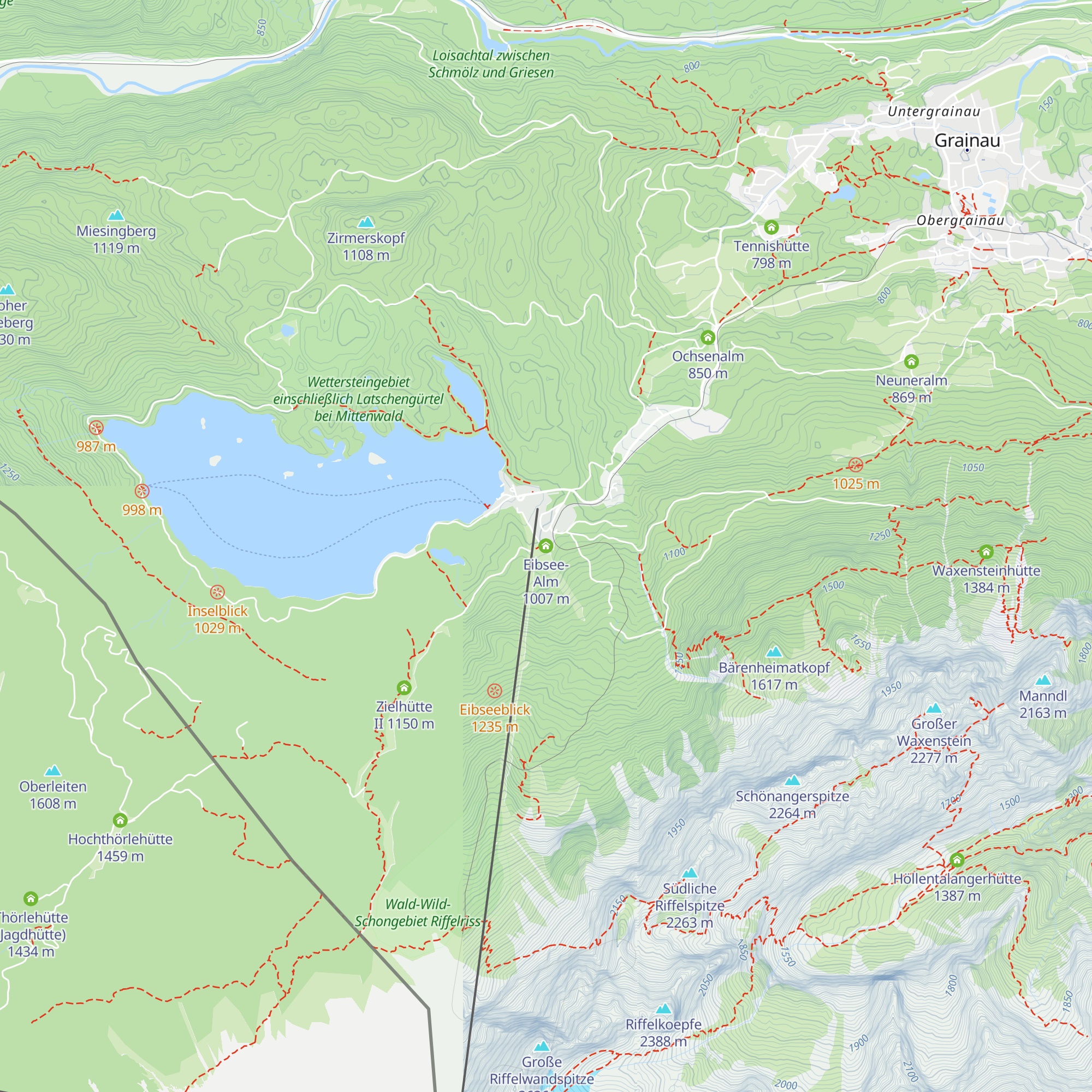 Eibsee-Alm map