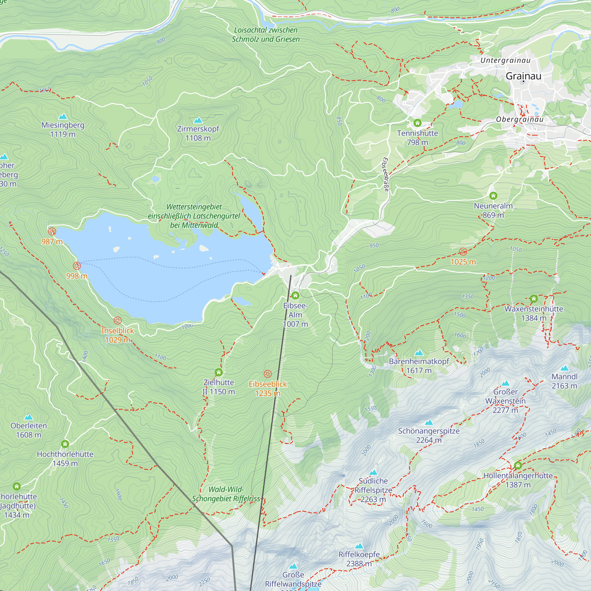 Eibsee-Alm map
