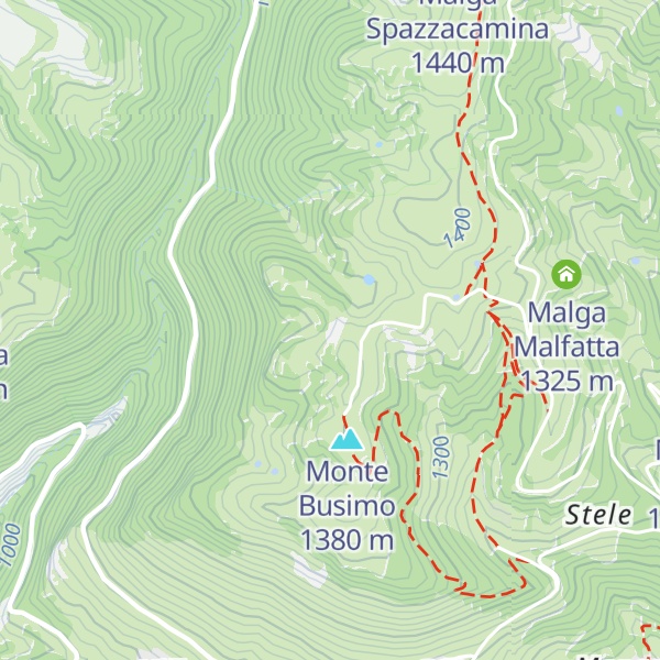 Map of Malga Dardo