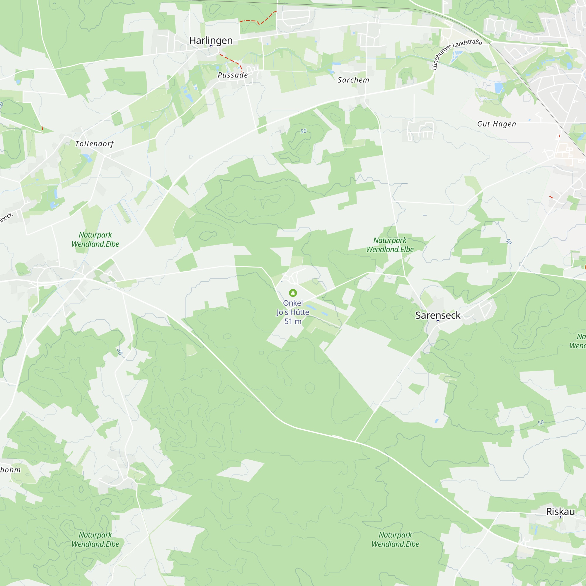 Onkel Jo's Hütte map