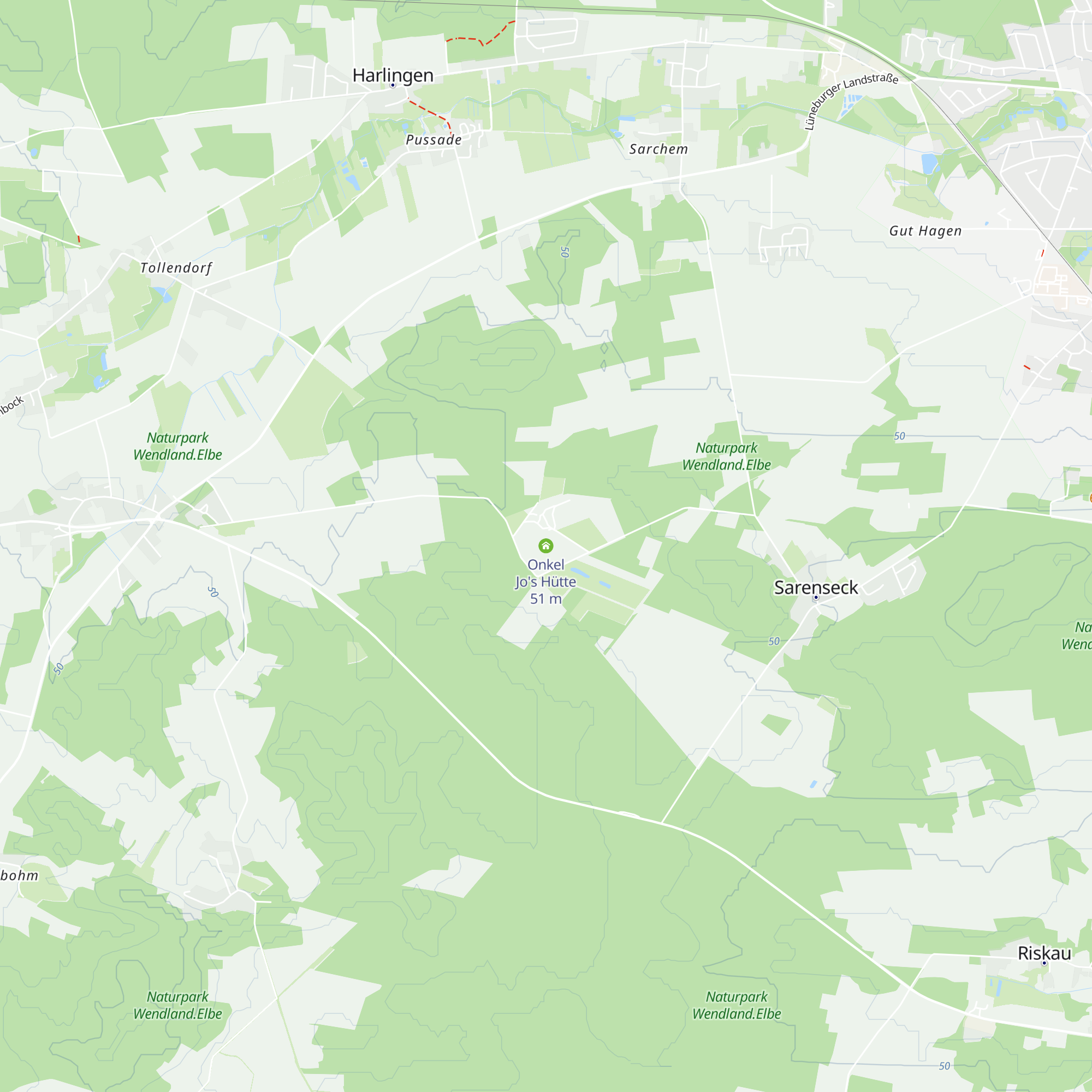 Onkel Jo's Hütte map