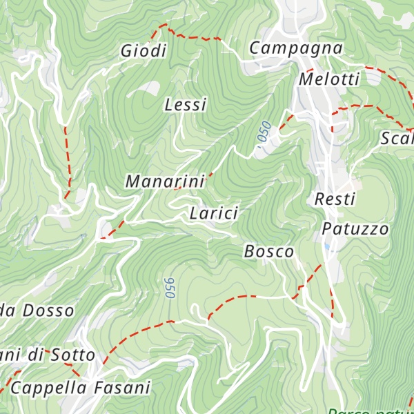 Map of contrada Larici