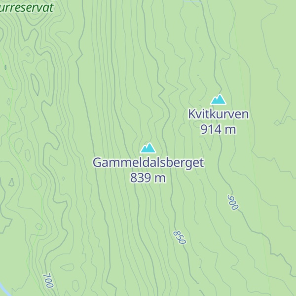 Map of Gammeldalsberget