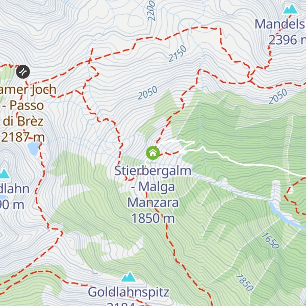 Map of Stierbergalm - Malga Manzara