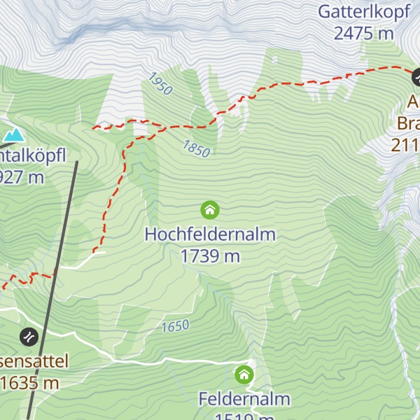 Map of Hochfeldernalm