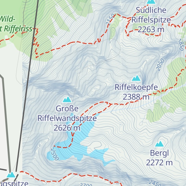 Map of Kleine Riffelwandspitze