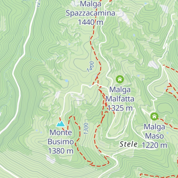Map of Malga Campedello