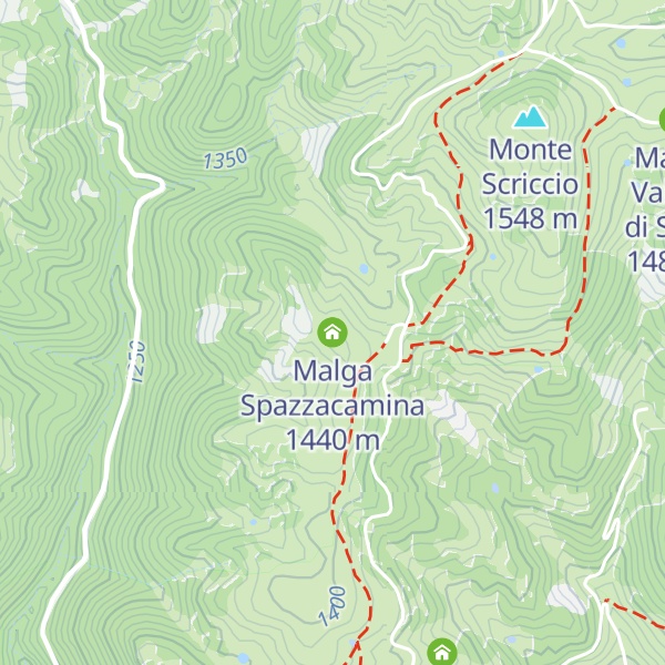 Map of Malga Spazzacamina