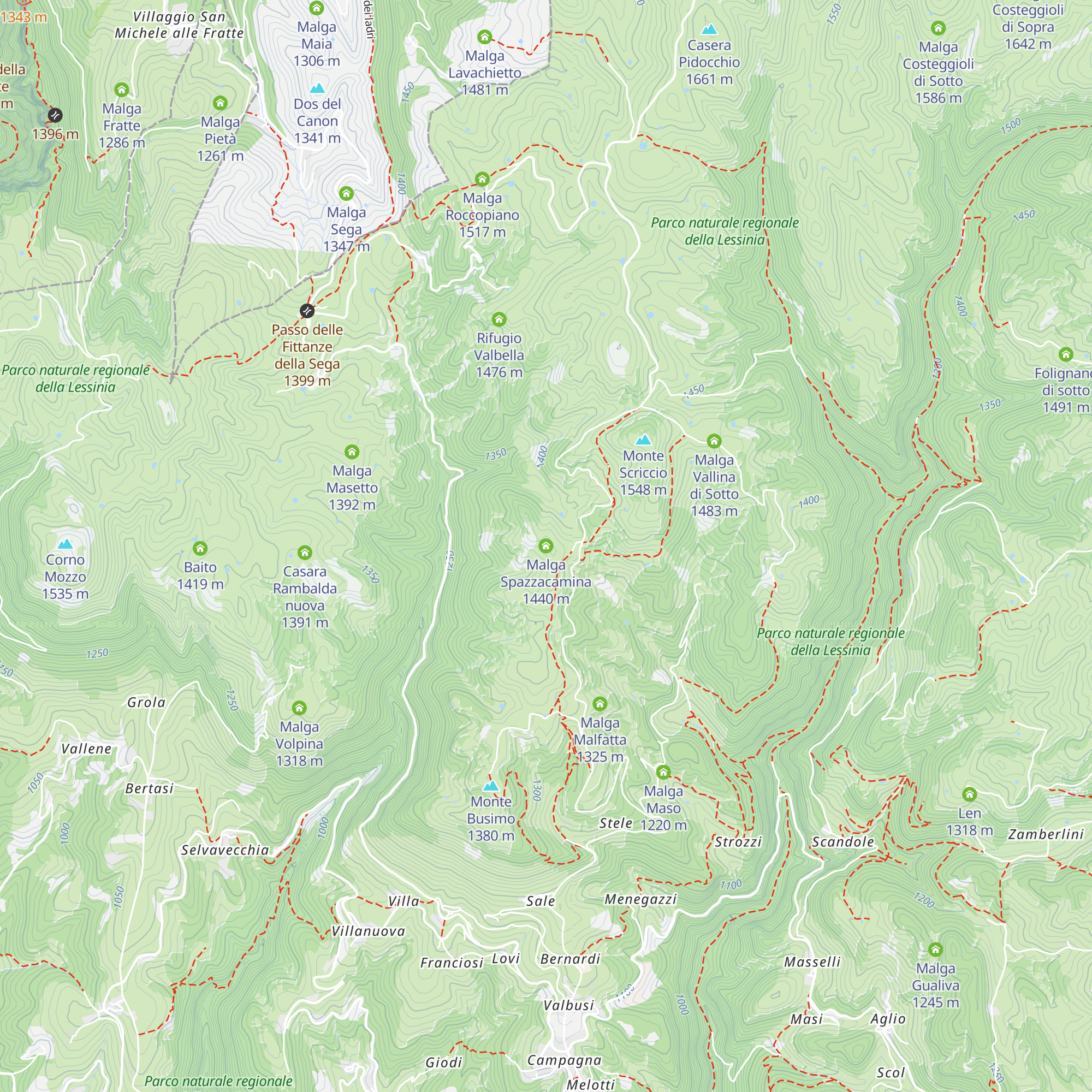 Malga Spazzacamina map