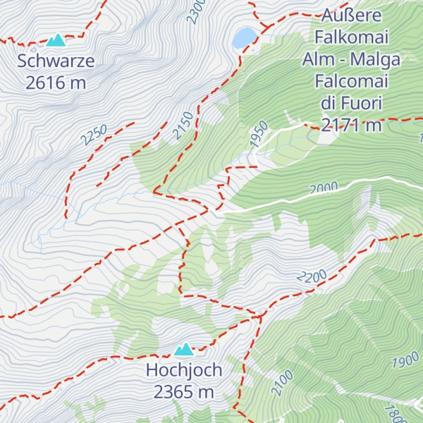Map of Innere Falkomai Alm - Malga Falcomai di Dentro