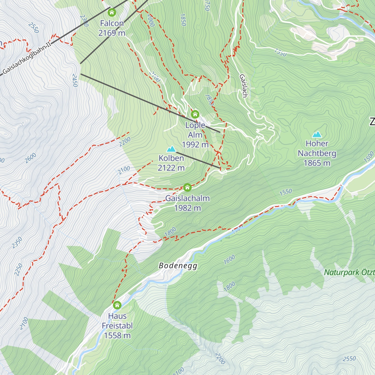 Gaislachalm map