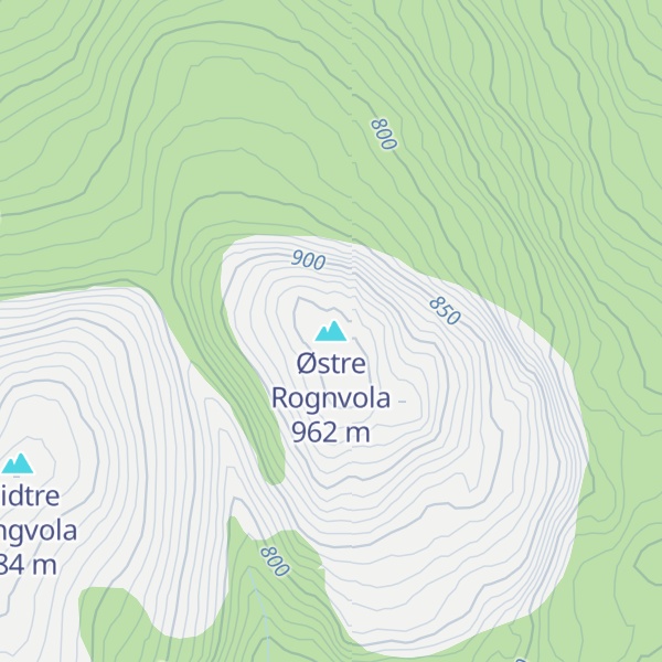 Map of Østre Rognvola