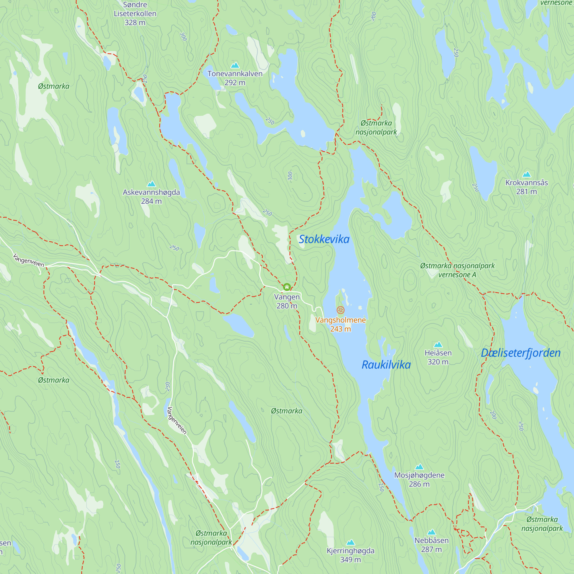 Vangen map