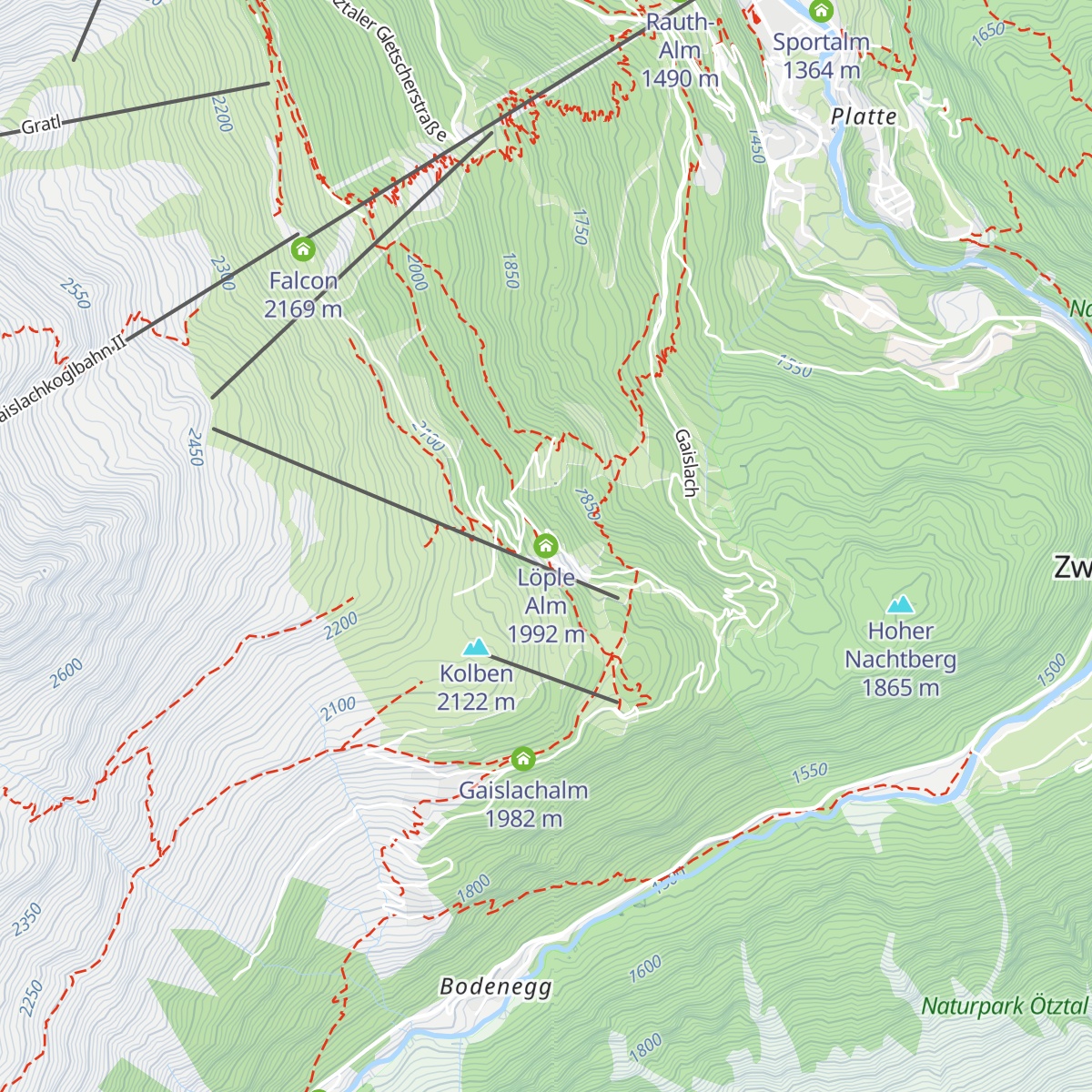 Löple Alm map