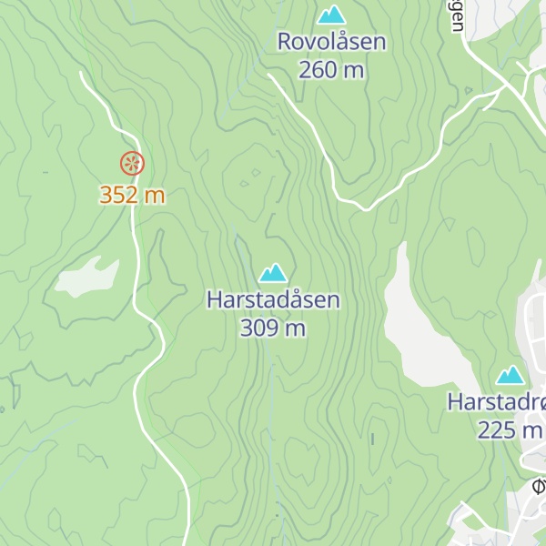 Map of Harstadåsen