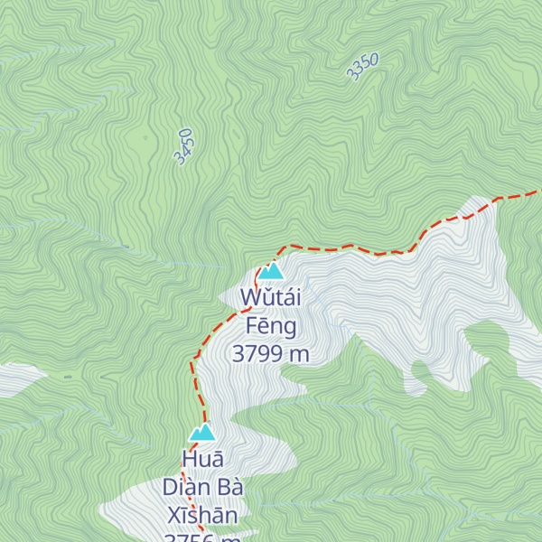 Map of Wǔtái Fēng