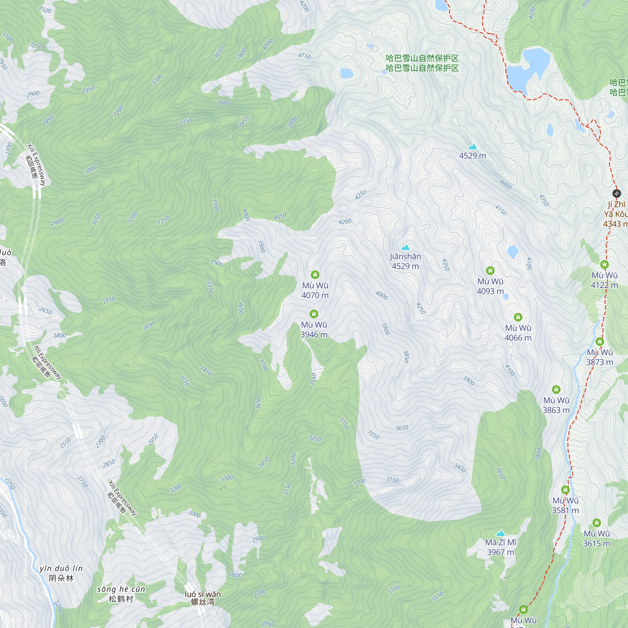 Mù Wū map