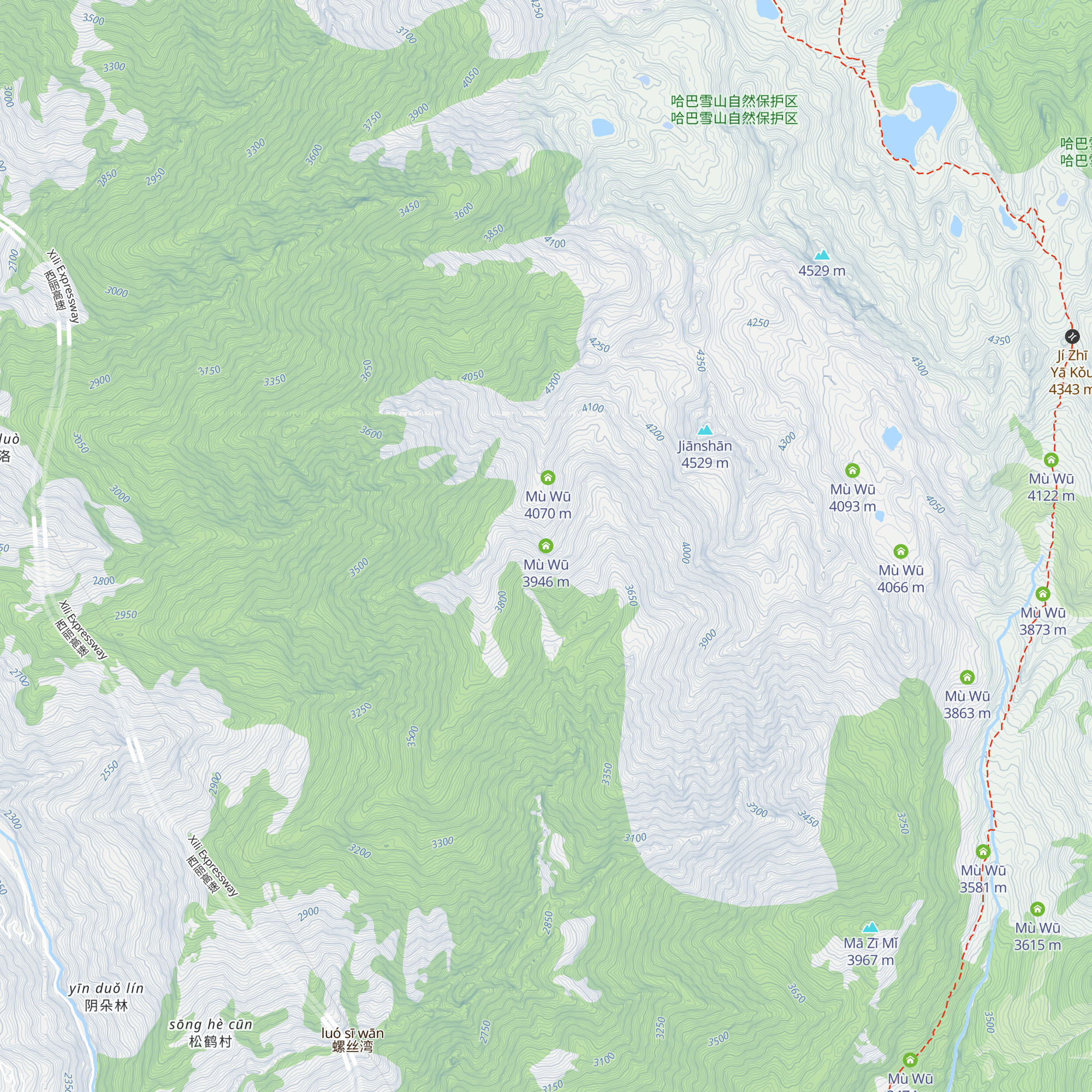 Mù Wū map