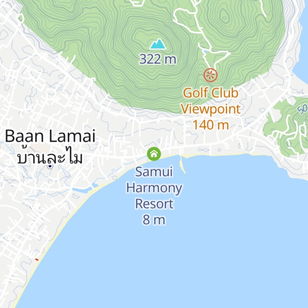 Map of Samui Harmony Resort