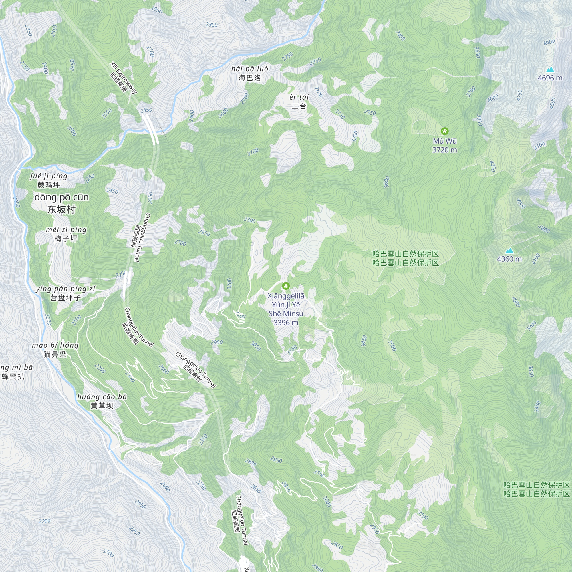 Xiānggélǐlā Yún Jí Yě Shē Mínsù map