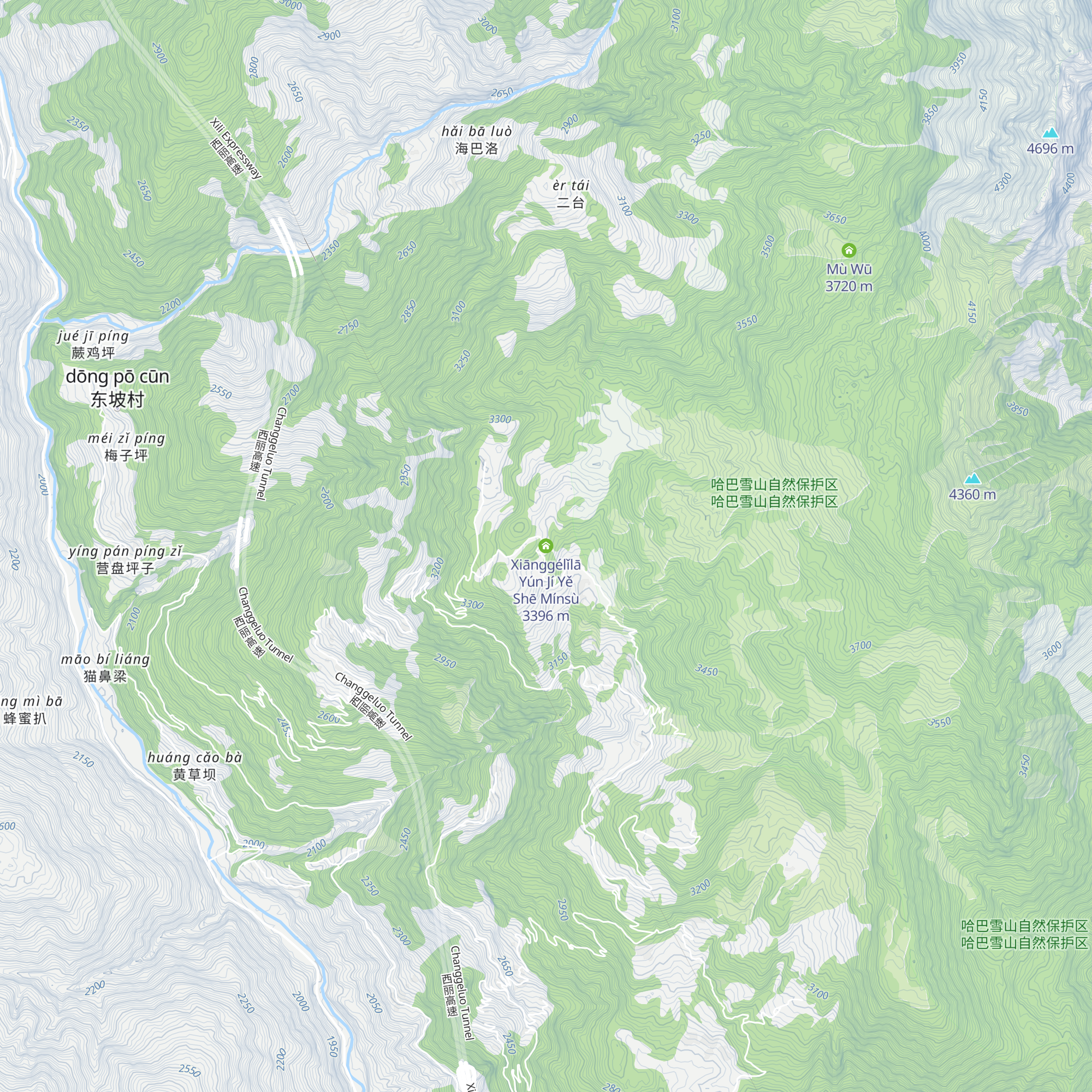Xiānggélǐlā Yún Jí Yě Shē Mínsù map