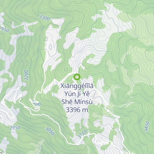 Map of Xiānggélǐlā Yún Jí Yě Shē Mínsù