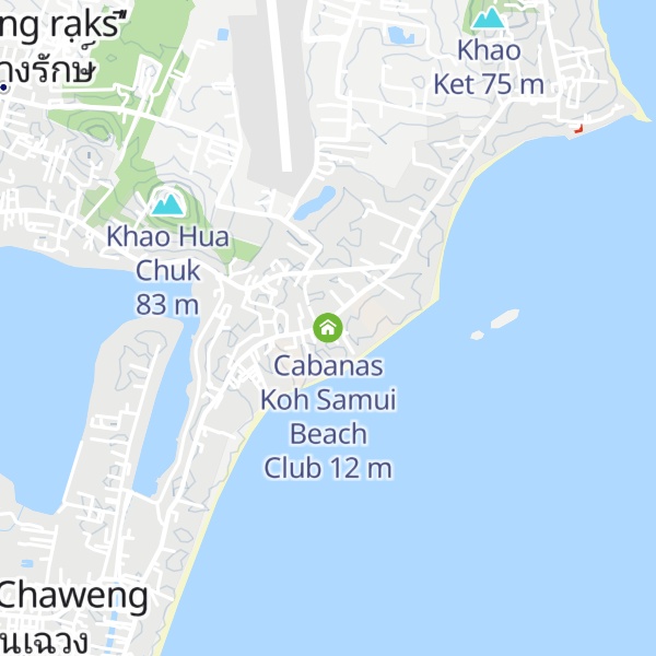 Map of Cabanas Koh Samui Beach Club