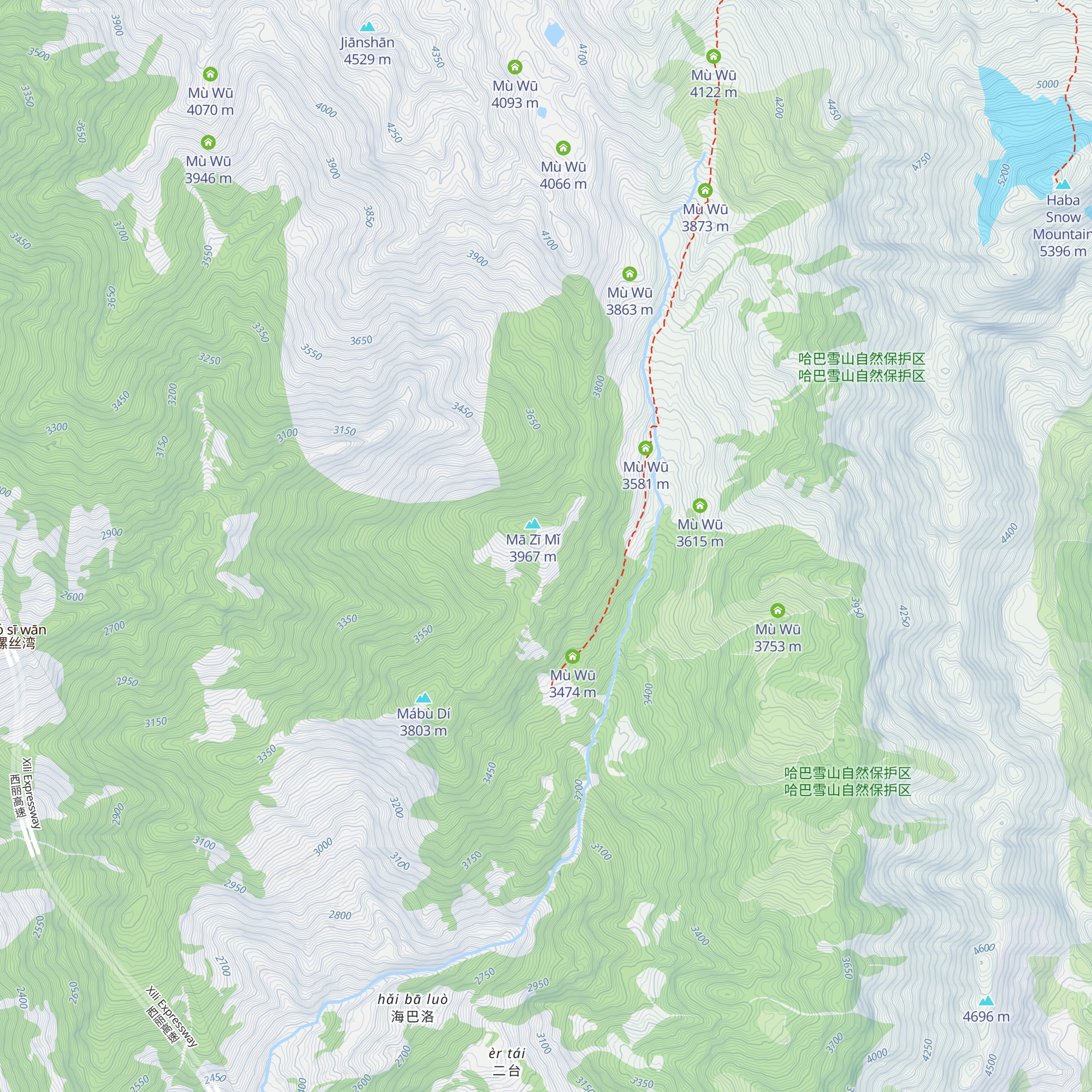 Mù Wū map
