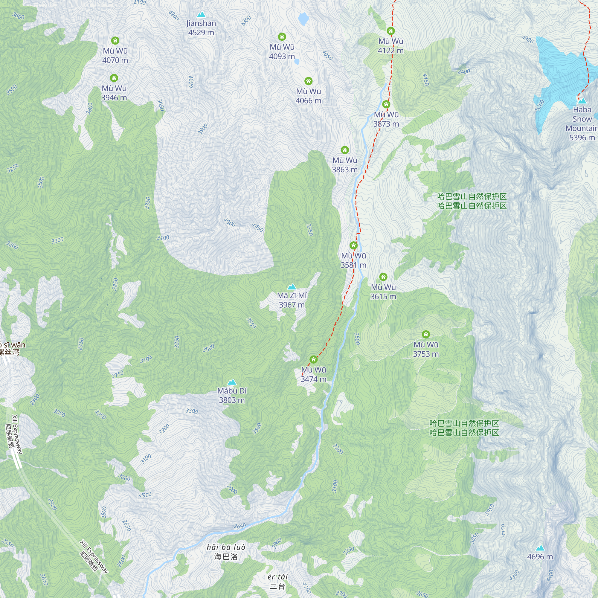 Mù Wū map