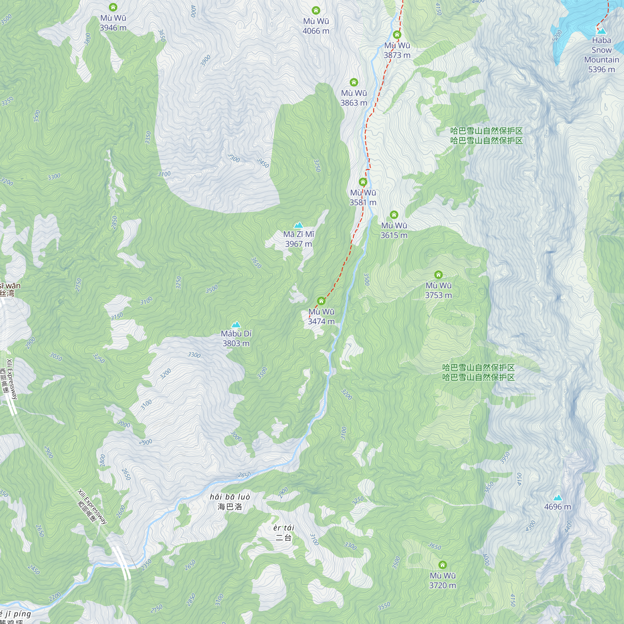Mù Wū map