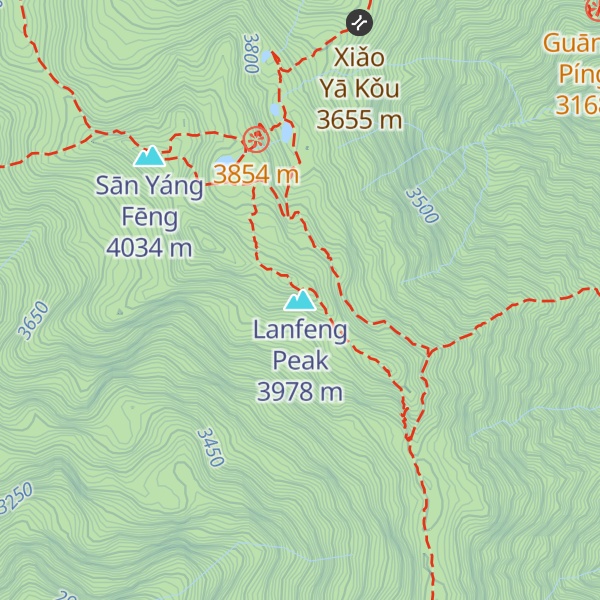 Map of Lanfeng Peak