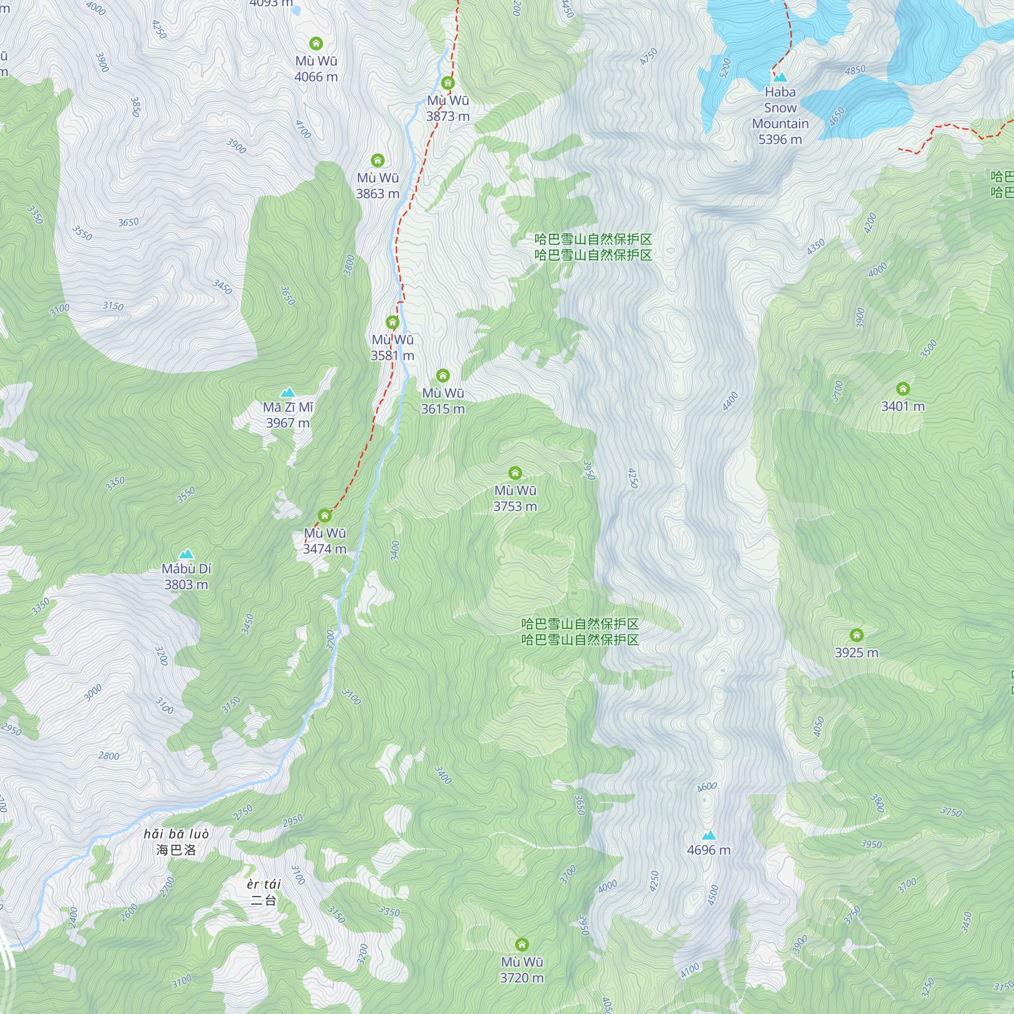 Mù Wū map