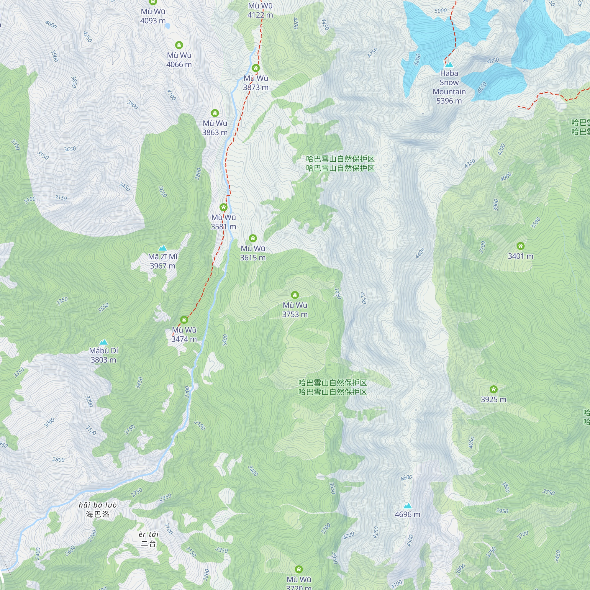 Mù Wū map