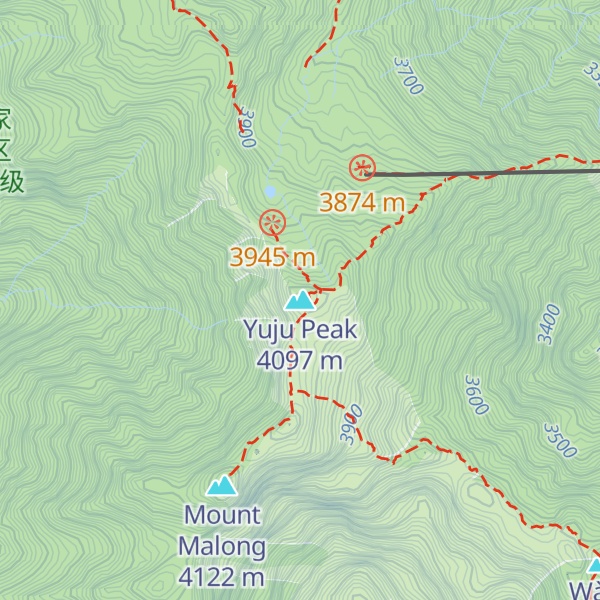 Map of Yuju Peak