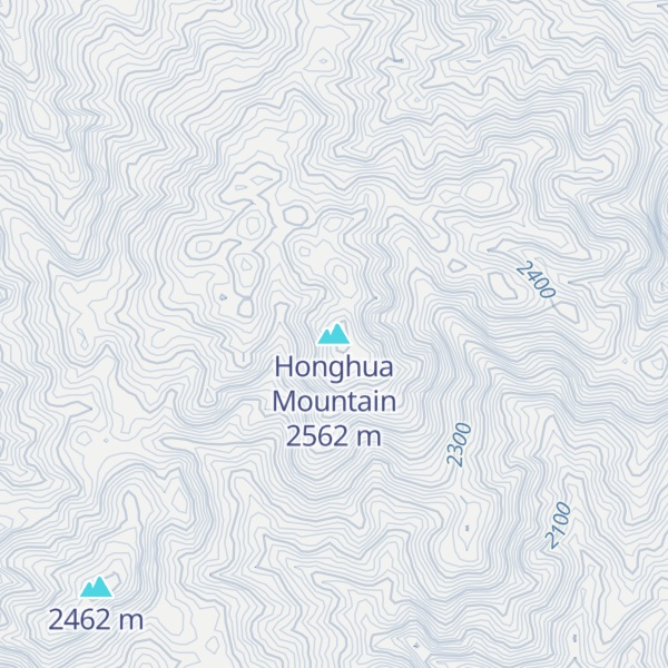 Map of Honghua Mountain