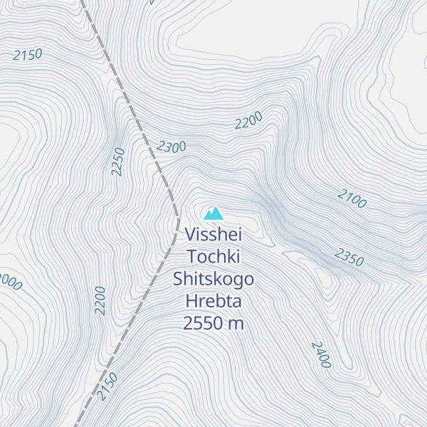 Map of Visshei Tochki Shitskogo Hrebta