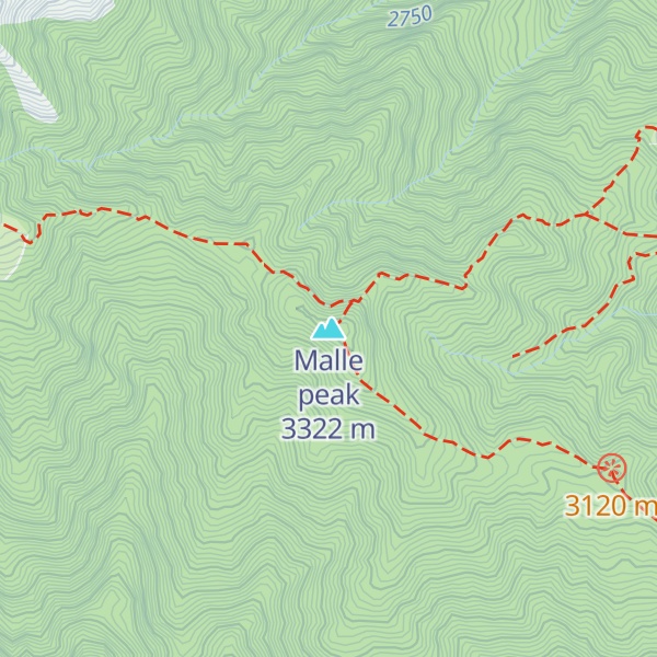 Map of Malle peak