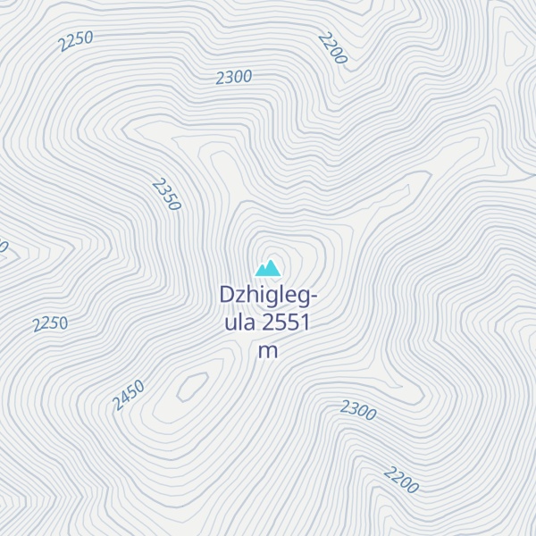 Map of Dzhigleg-ula