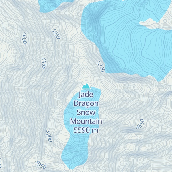 Map of Jade Dragon Snow Mountain