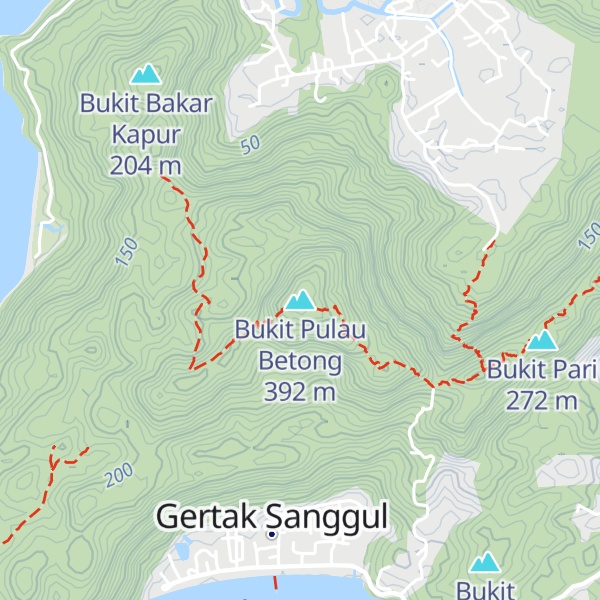 Map of Bukit Pulau Betong