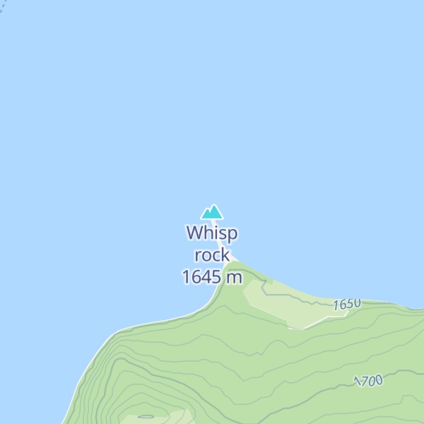 Map of Whisp rock