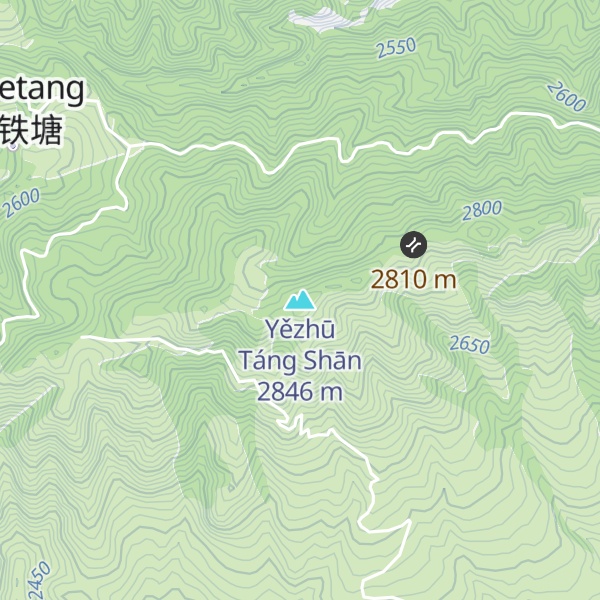 Map of Yězhū Táng Shān