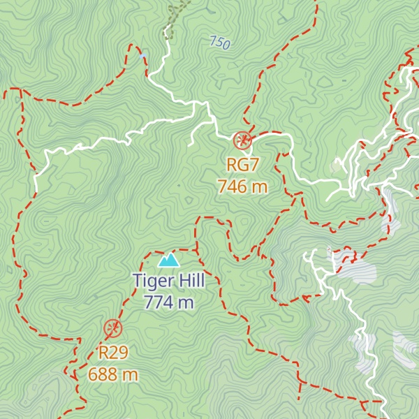 Map of Tiger Hill Peak 1