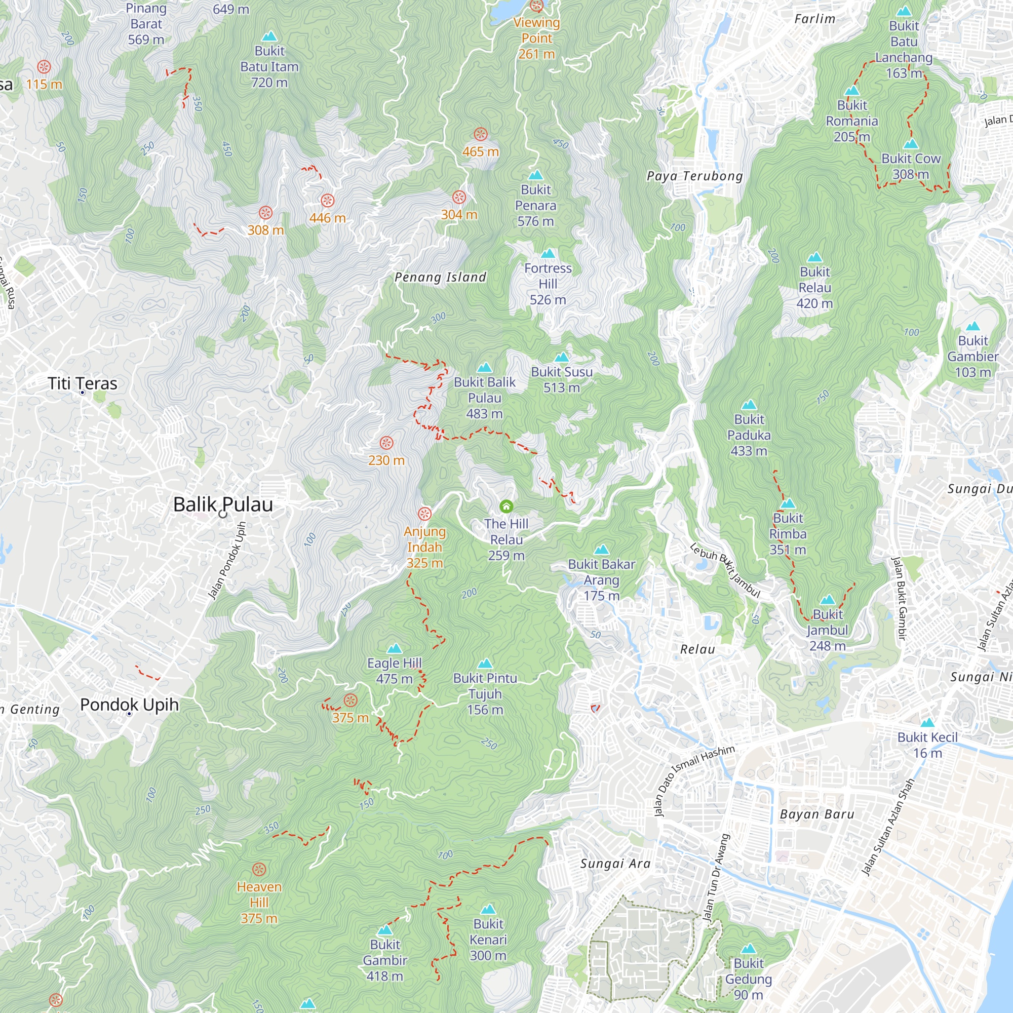 The Hill Relau map