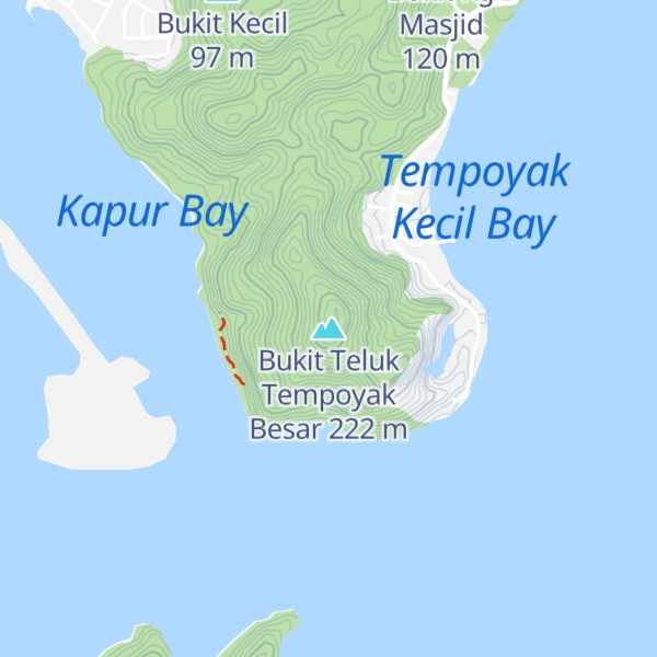 Map of Bukit Teluk Tempoyak Besar
