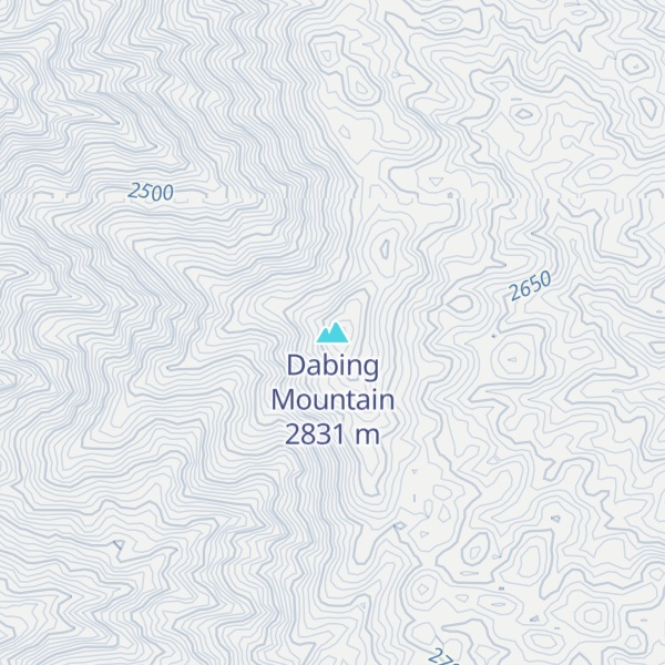 Map of Dabing Mountain