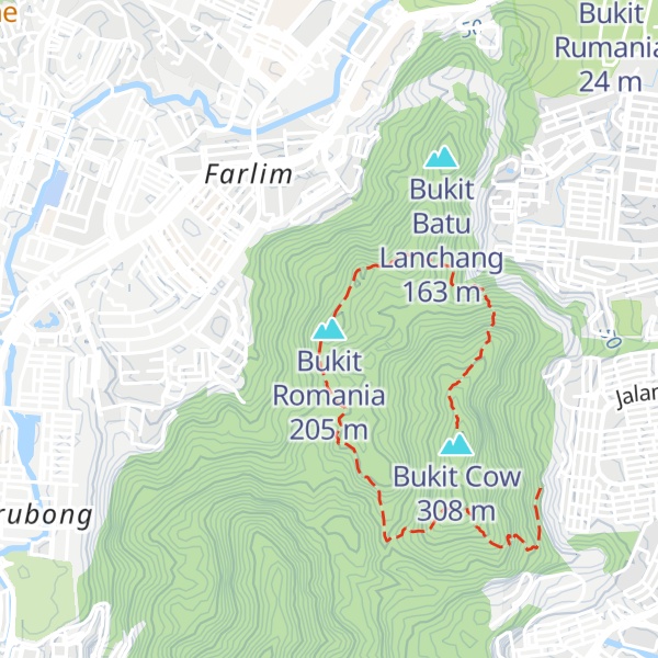 Map of Bukit Romania
