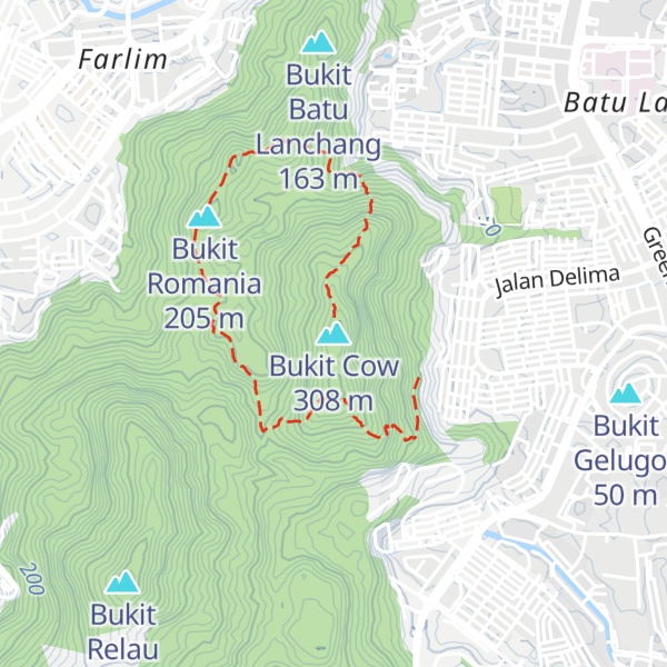 Map of Bukit Cow