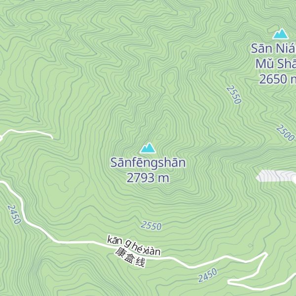 Map of Sānfēngshān